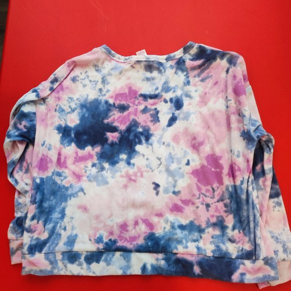 Justice oversized sweatshirt tie-dye girl size L 12/14 - Picture 2 of 4